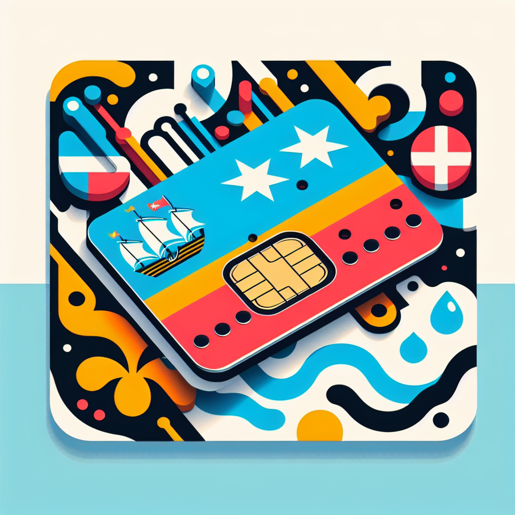 Generate a product image for an eSIM card with the aesthetics of the country of Martinique. Ensure the design basis is the country's flag. Be mindful of the request to not incorporate any textual content in the image.